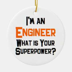 engineer ceramic ornament
