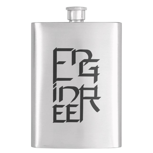 Engineer Character Hip Flask (Front)
