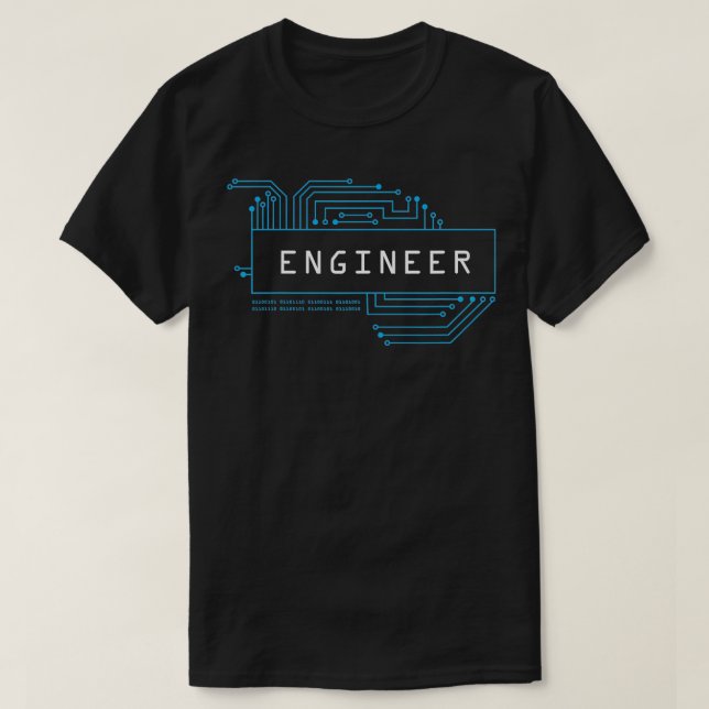 Engineer  Computer Circuit Board Engineering STEM  T-Shirt (Design Front)