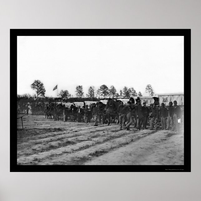 Engineer Corps Ambulance Train 1863 Poster (Front)