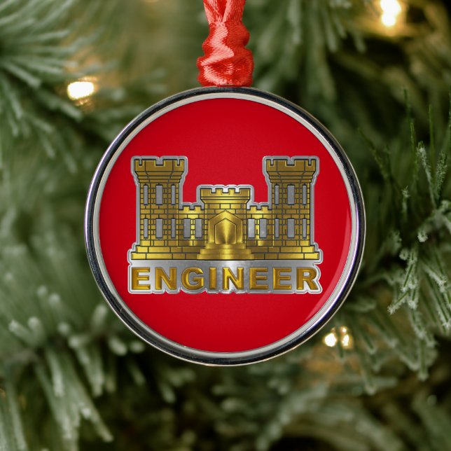 ENGINEER CORPS  Christmas Metal Ornament (Tree)