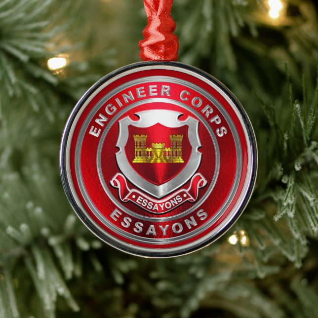 ENGINEER CORPS  Christmas Metal Ornament (Tree)