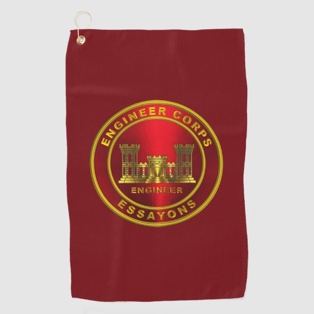 Engineer Corps  Golf Towel (Front)