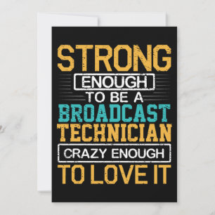 Engineer Crazy Enough To Be A Broadcast Technician Holiday Card