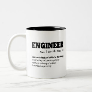 Engineer Dad Definition Two-Tone Coffee Mug