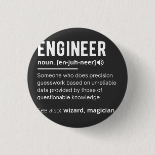 ENGINEER DEFINITION 1 INCH ROUND BUTTON