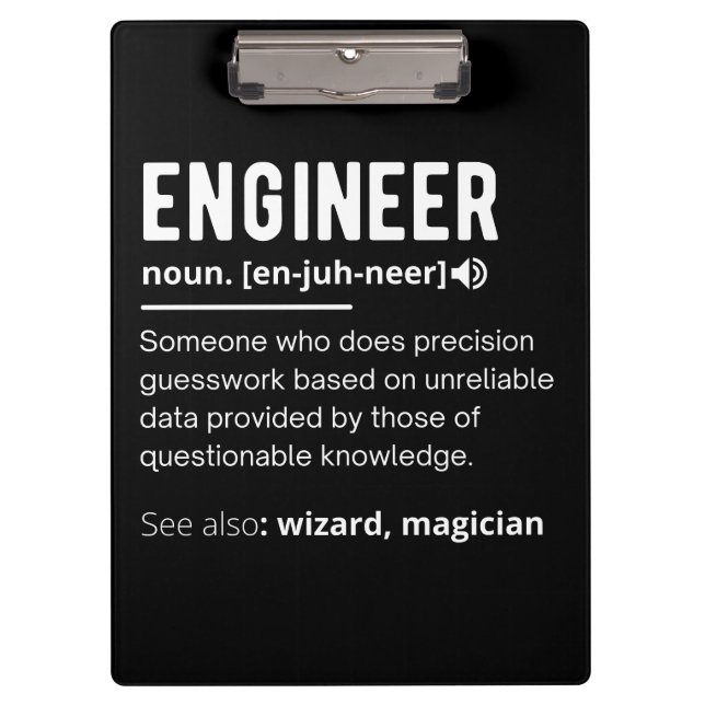 ENGINEER DEFINITION CLIPBOARD (Front)