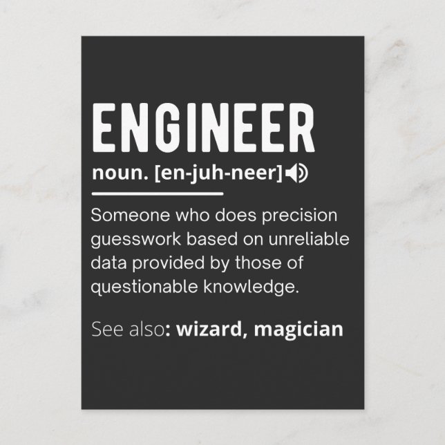 ENGINEER DEFINITION HOLIDAY POSTCARD (Front)