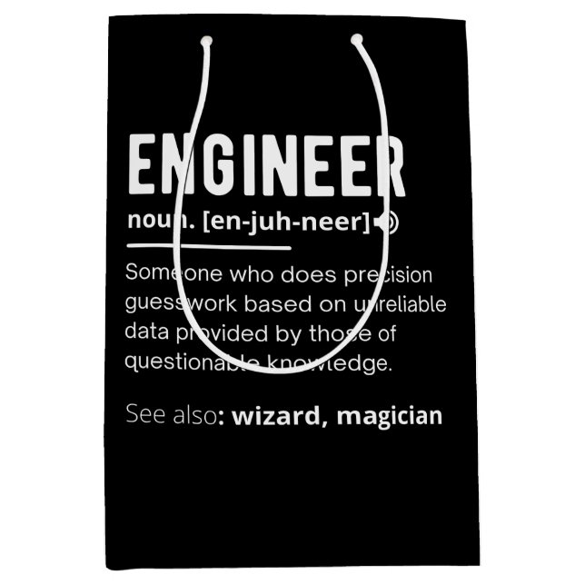 ENGINEER DEFINITION MEDIUM GIFT BAG (Front)