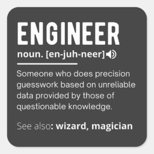 ENGINEER DEFINITION SQUARE STICKER