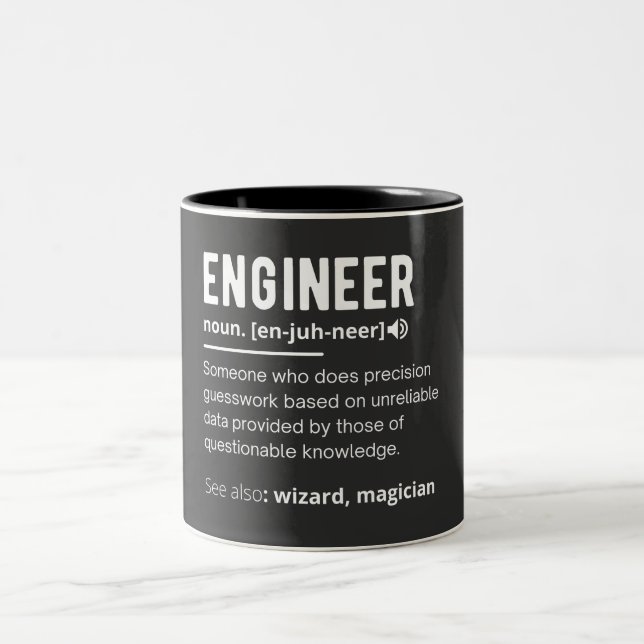 ENGINEER DEFINITION Two-Tone COFFEE MUG (Center)