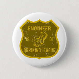 Engineer Drinking League 2 Inch Round Button