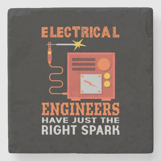 Engineer Electrical Engineers Have Just The Right Stone Coaster (Front)