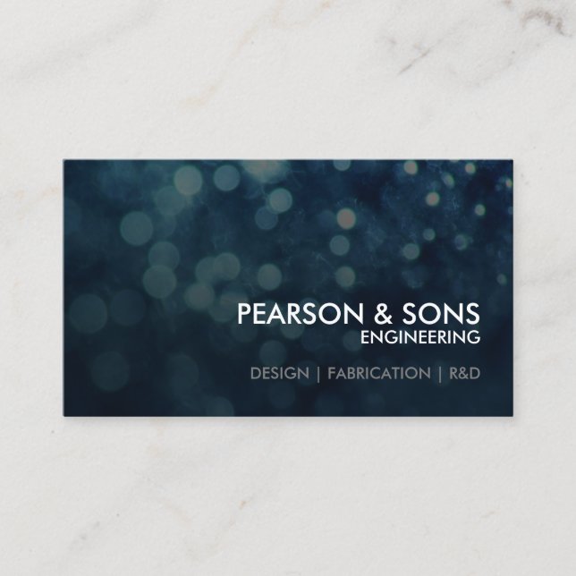Engineer Engineering Technical Abstract Lights Business Card (Front)