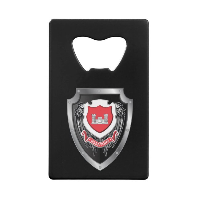 Engineer Essayons Credit Card Bottle Opener (Front)