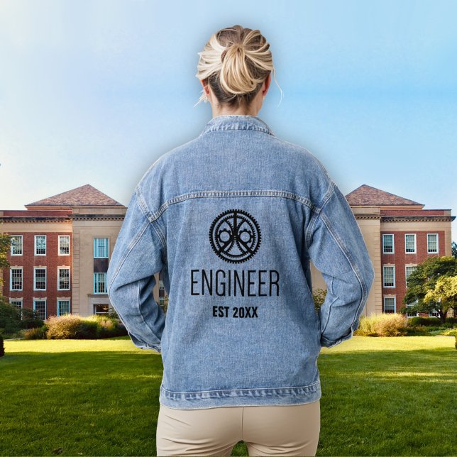 Engineer Established , Engineering Graduate Custom Denim Jacket (Creator Uploaded)