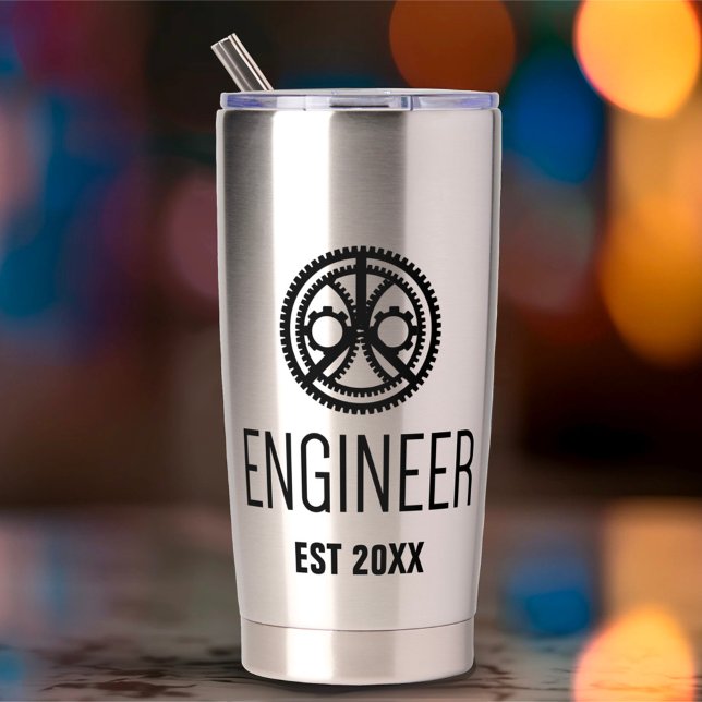 Engineer Established , Engineering Graduate Custom Insulated Tumbler (Creator Uploaded)