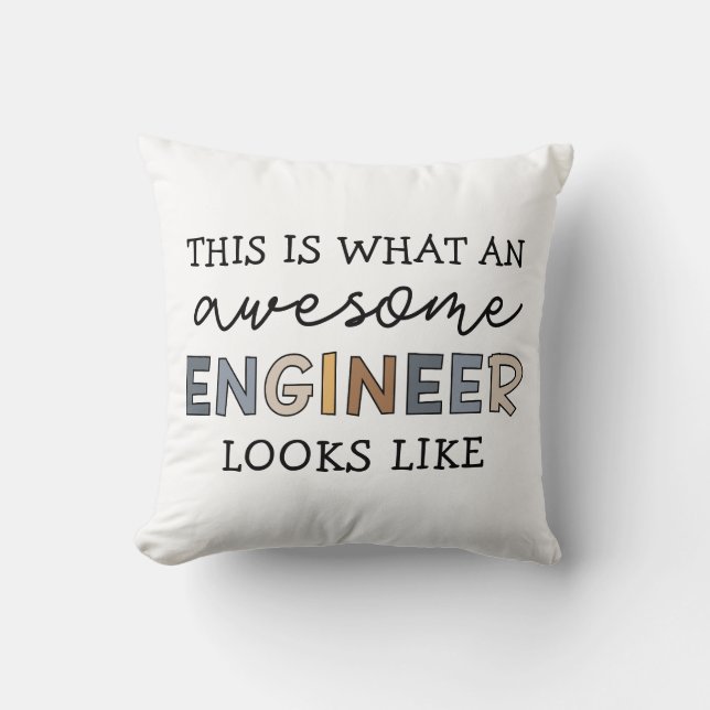 Engineer Funny Awesome Engineer | Engineering Throw Pillow (Front)