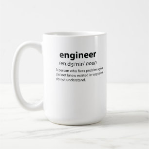 Engineer Funny Dictionary Definition Coffee Mug