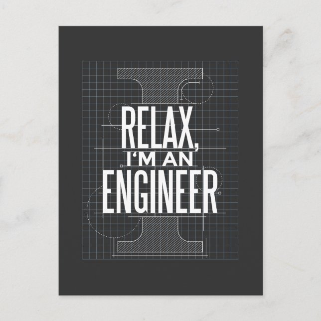 Engineer Funny Quote Invitation Postcard (Front)