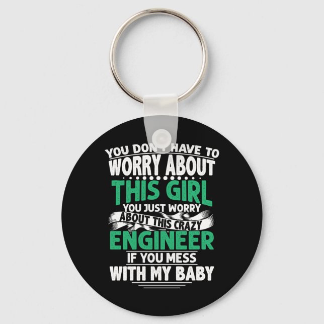 Engineer Girl Engineer Keychain (Front)