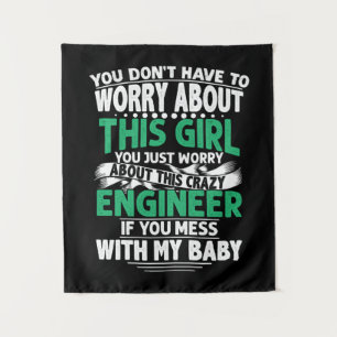 Engineer Girl Engineer Tapestry