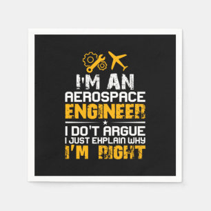 Engineer I Am A Aerospace Engineer Napkin
