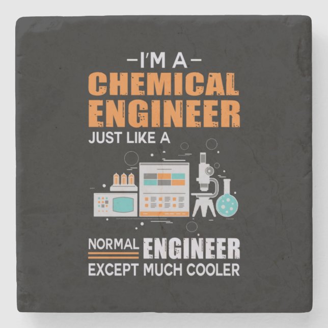 Engineer I Am A Chemical Engineer Stone Coaster (Front)