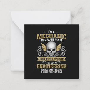 Engineer I Am A Mechanic Engineering Card