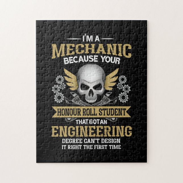 Engineer I Am A Mechanic Engineering Jigsaw Puzzle (Vertical)