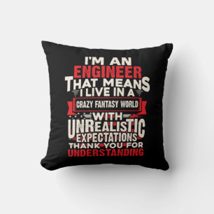 Engineer I Am An Engineer Throw Pillow