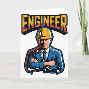 Engineer In Greek Letters Stem Nerd Humor Card