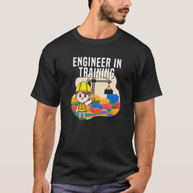 Engineer In Training Building Blocks Master Builde T-Shirt (Front)