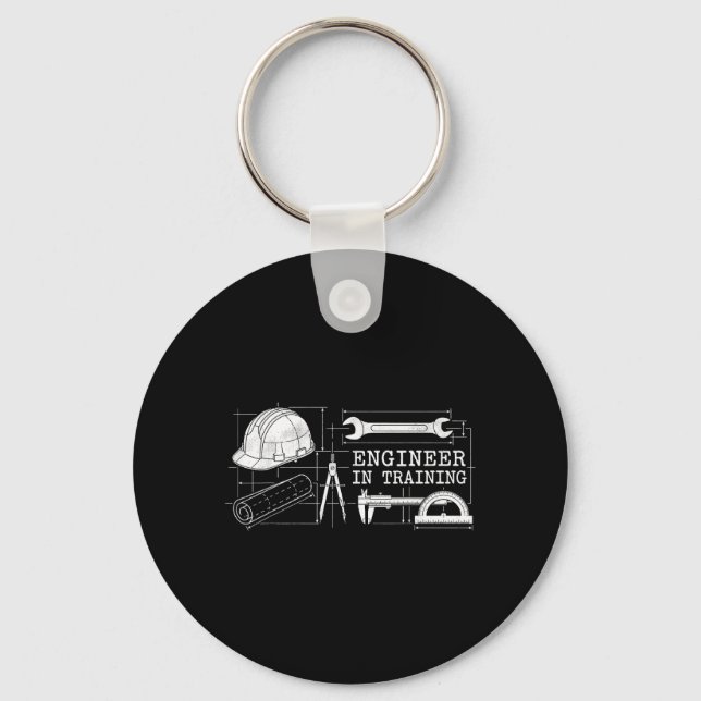 Engineer in Training Future Engineer Engineering Keychain (Front)