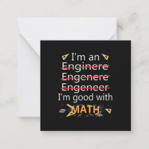 Engineer Is Good With Math Card