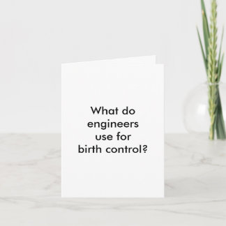 Engineer Joke Greeting Card