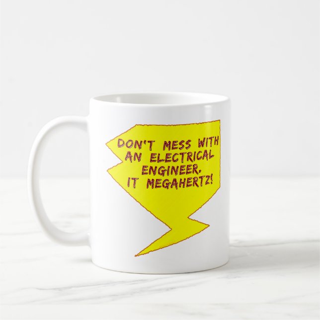 Engineer Lightning Bolt Coffee Mug (Left)