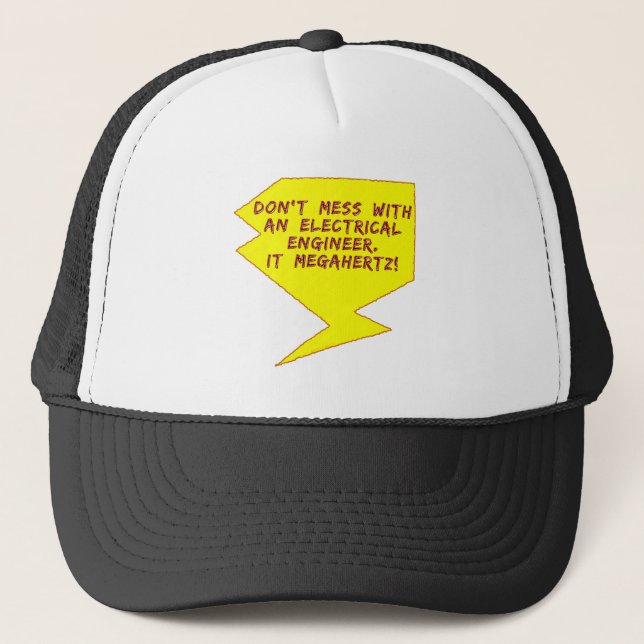 Engineer Lightning Bolt Trucker Hat (Front)