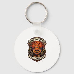 Engineer Loves Halloween Pumpkin Hard Hat Hammer W Keychain