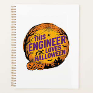 Engineer Loves Halloween Vintage Pumpkin Design_1 Planner