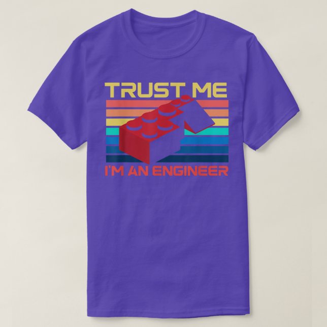 Engineer Master Builder Building Blocks Bricks Bri T-Shirt (Design Front)