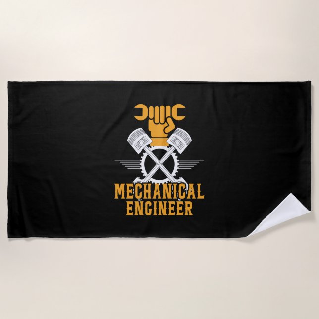 Engineer Mechanical Engineer Beach Towel (Front)