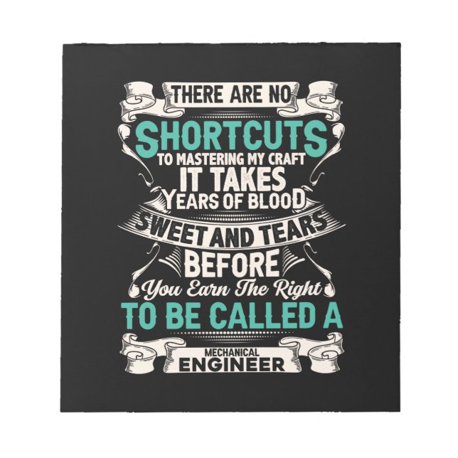 Engineer Mechanical Engineer Notepad (Front)