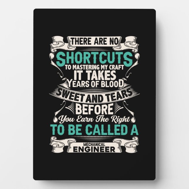 Engineer Mechanical Engineer Plaque (Front)