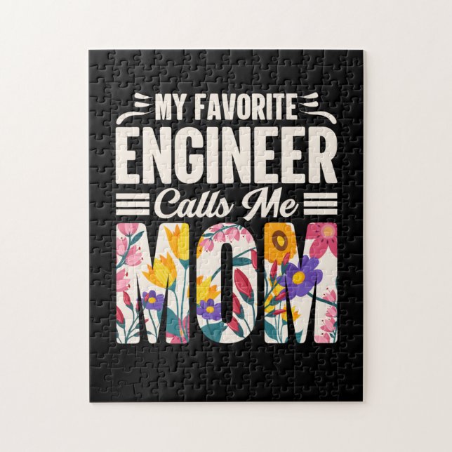 Engineer My Favourite Engineer Calls Me Mom Jigsaw Puzzle (Vertical)