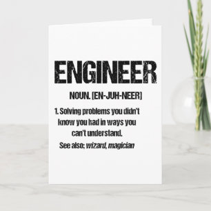 ENGINEER NOUN Funny Engineering Quotes Graduation Card