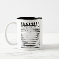 Engineer Nutritional Facts Statistics Funny