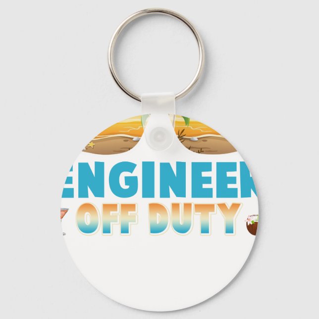 Engineer Off Duty Summer Vacation Last Day of Scho Keychain (Front)