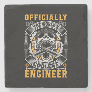 Engineer Officially The World Coolest Engineer Stone Coaster