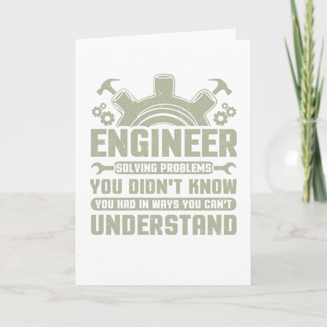 Engineer Problem Solver Engineering Career Card (Front)